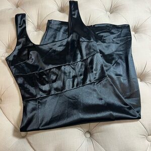 Elegant Black Satin Dress